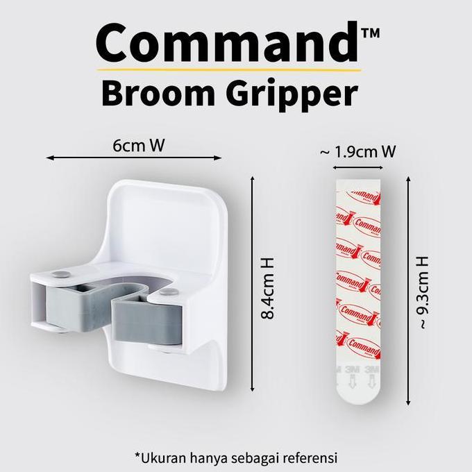 [] 3M Command Hook, Gantungan Berperekat Sapu, 17007-Es