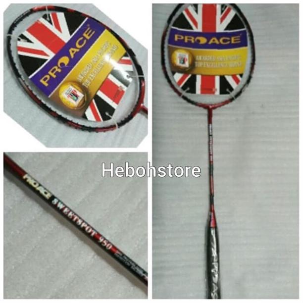 Raket Badminton PRO ACE SWEET SPOT 950 (SS 950) +Tas+Senar+Kaos KOMPLIT