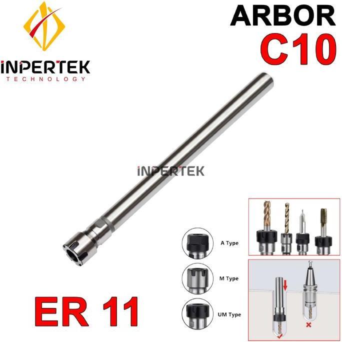 TJANMON Arbor C10 ER11 100 Collet Chuck ER 11 Straight Shank Milling CNC C 10