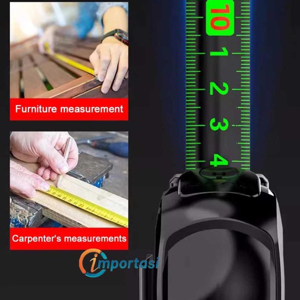 TAFFWARE Meteran Roll Besi Tukang Bangunan Measuring Tape Auto Lock 10 7.5 5 Meter