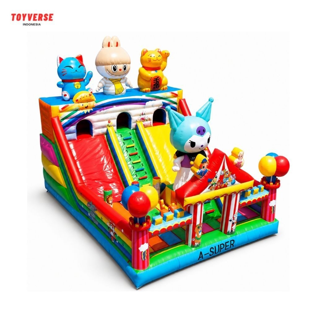 Istana Balon 6x8M Playground Anak Premium | Wahana Bermain Anak | Cocok Usaha