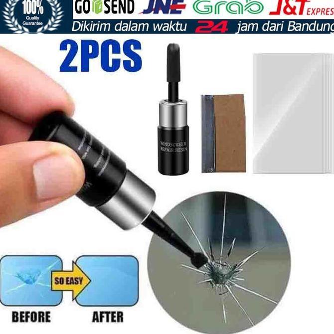LIVINMART 2Botols LEM KACA MOBIL RETAK LEM KACA HP LEM LCD HP RETAK ASLI