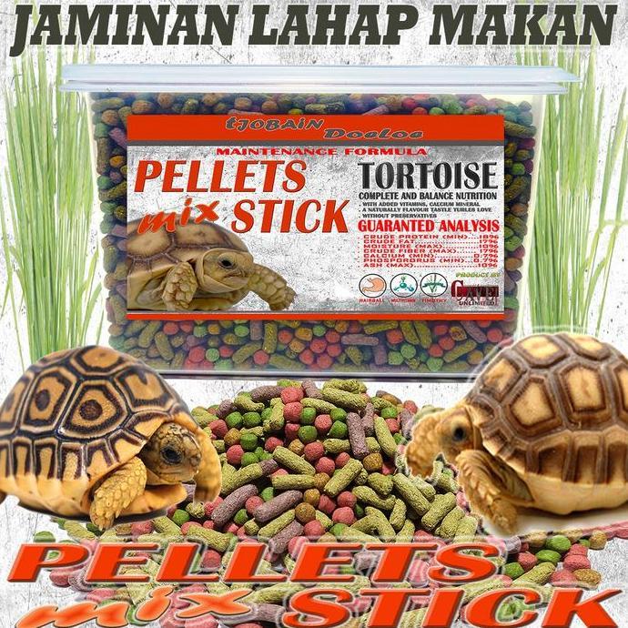 makanan kura kura darat mix tortoise sulcata hermani instar pelet 1 KG