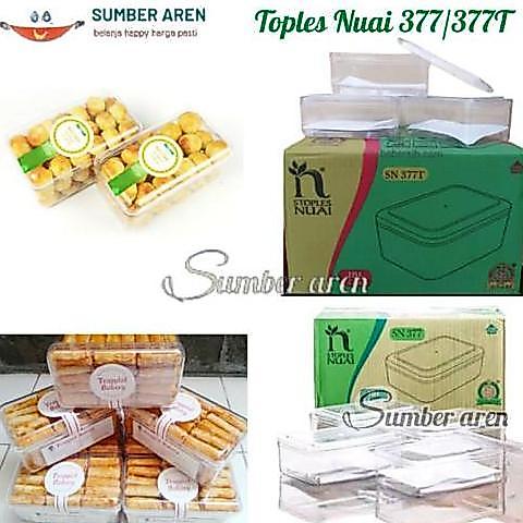 (Best) Toples NUAI SN 377-SN 377T Toples Kue Kering Persegi Panjang