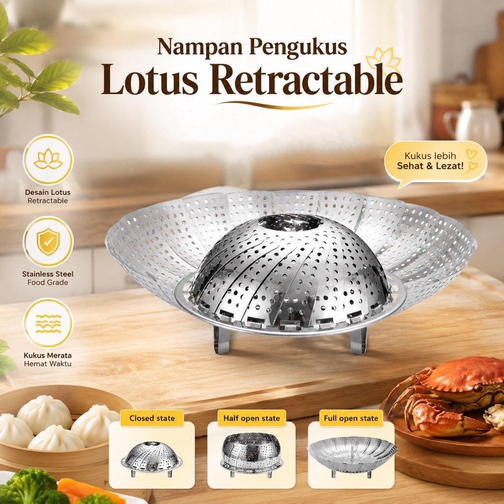 NAMPAN PENGUKUS LOTUS RETRACTABLE STAINLES 7RHALTSV