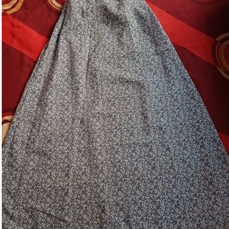 Rok panjang katun motif bunga