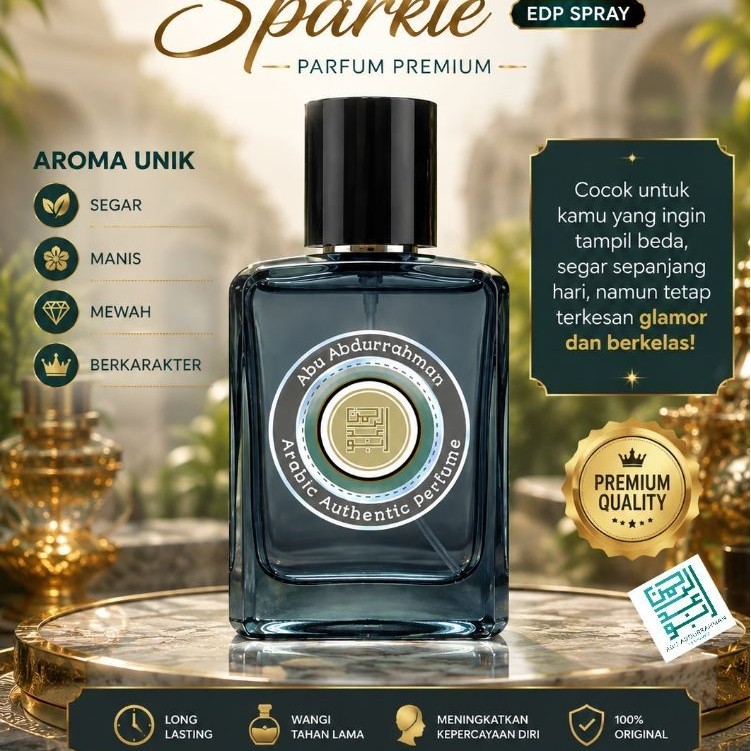 Parfum Abu Abdurrahman Arabic Authentic Perfume Sparkle EDP Spray Aroma Segar Manis Mewah