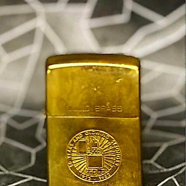 Zippo Solid Brass Vintage 1990 - Korek Api Asli Antik & Koleksi Langka