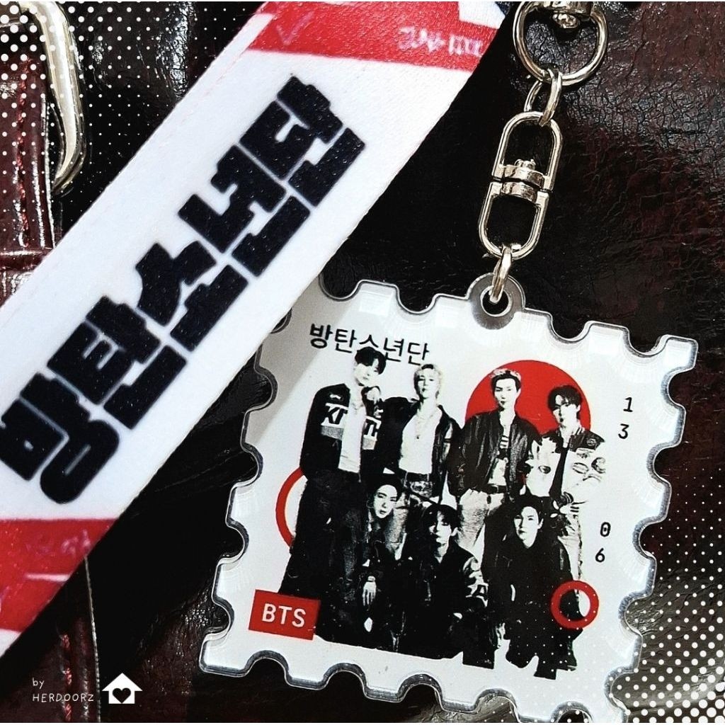 KEYCHAIN LANYARD POSTMAIL BTS RM JIN SUGA JHOPE JIMIN V JUNGKOOK