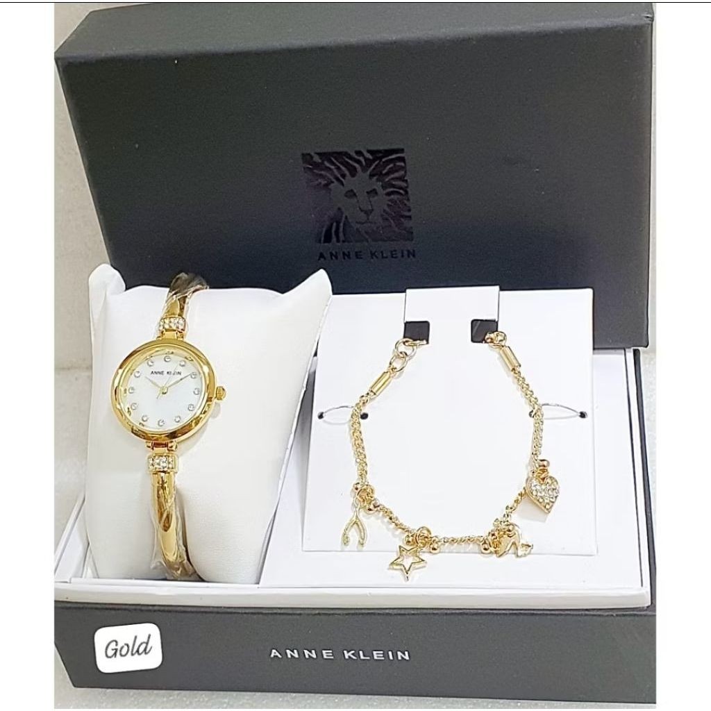 Anne klein tali rantai  variasi warna wanita AK2840 paket gelang kualitas super