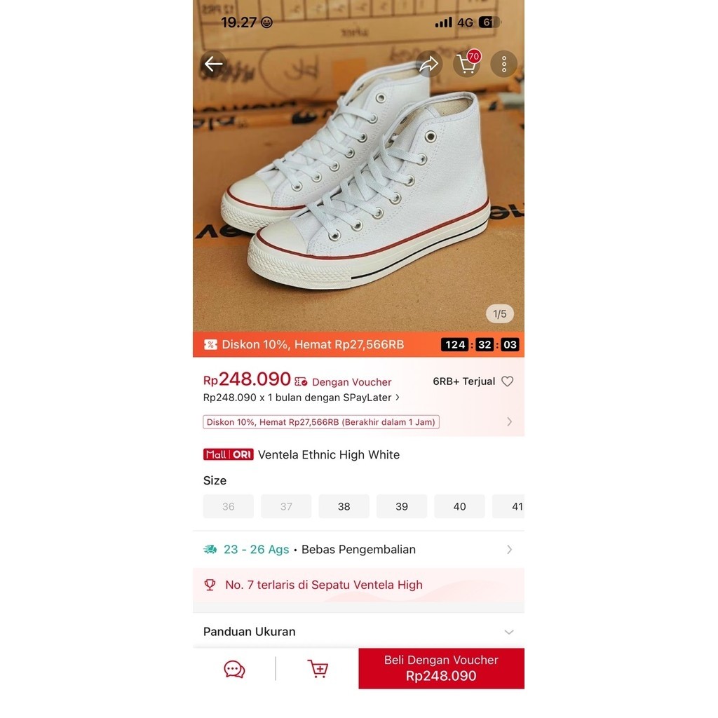 sepatu ventela preloved