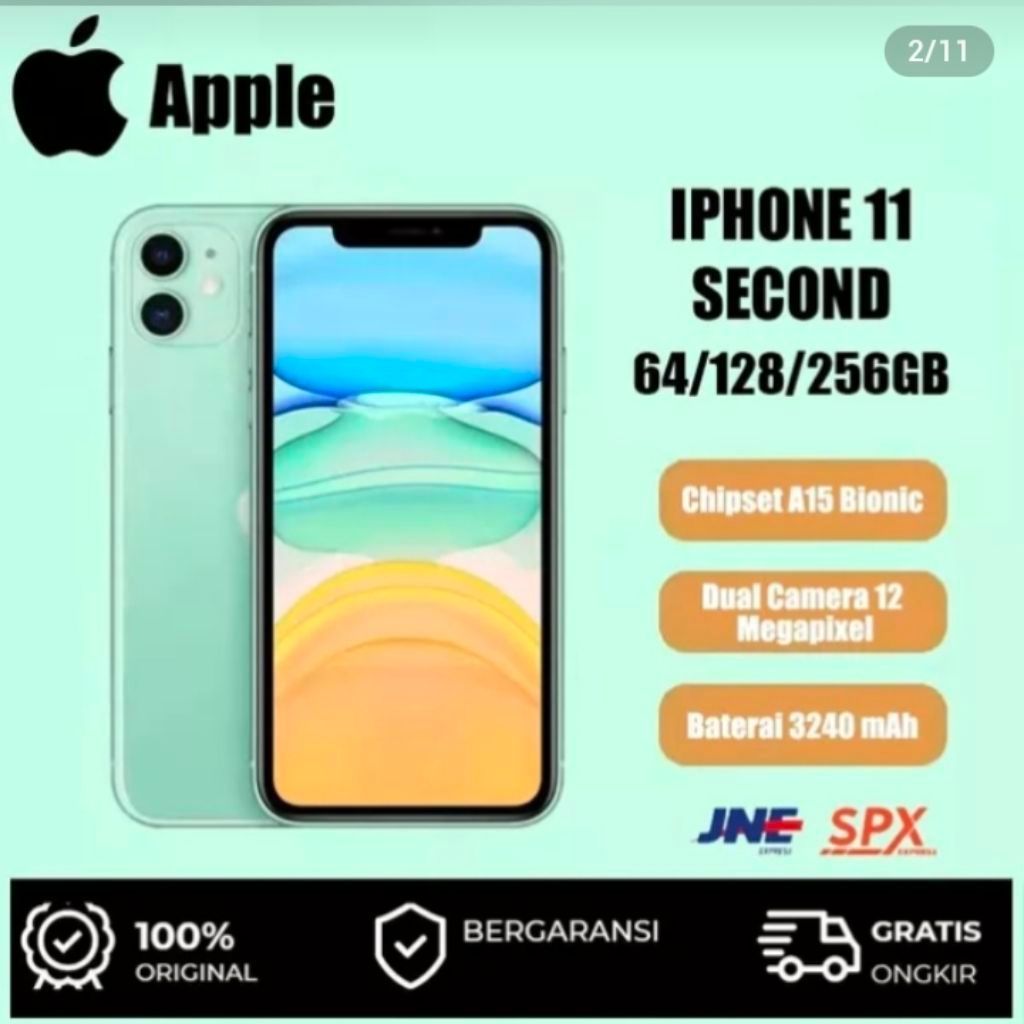 IPHONE 11  64GB Second inter WIFI ONLY MULUS SECOND
