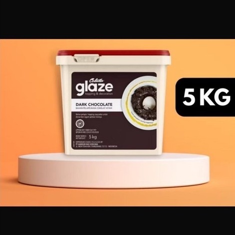 Colatta Glaze Donat 5kg Rasa Dark Chocolate - Tekstur Lembut, Topping Serbaguna, Siap Pakai