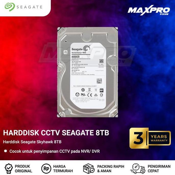 SEAGATE - HDD SEAGATE SKYHAWK 8TB GARANSI 3 TAHUN