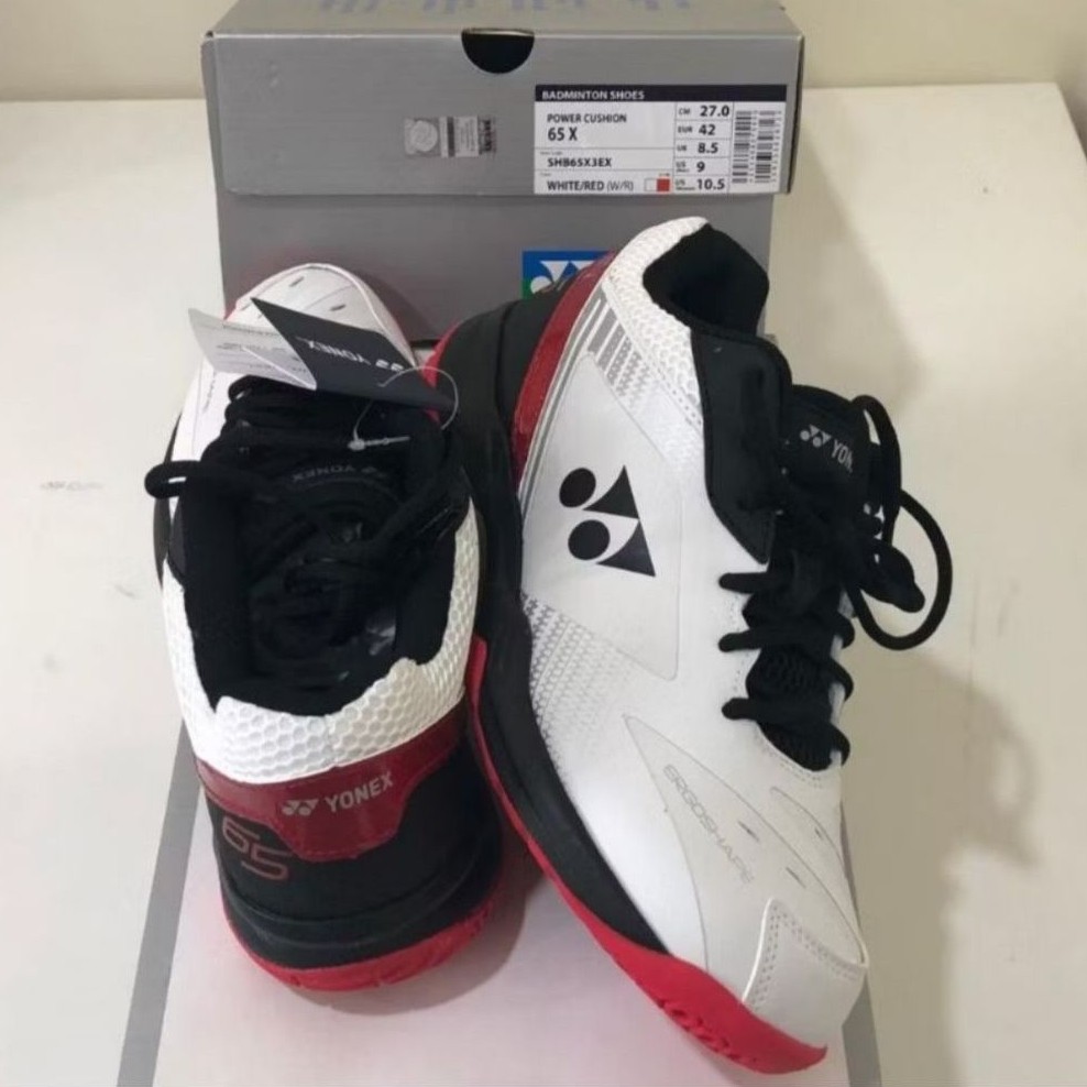 sepatu YONEX SHB65X3 WHITE RED Badminton/ Bulutangkis