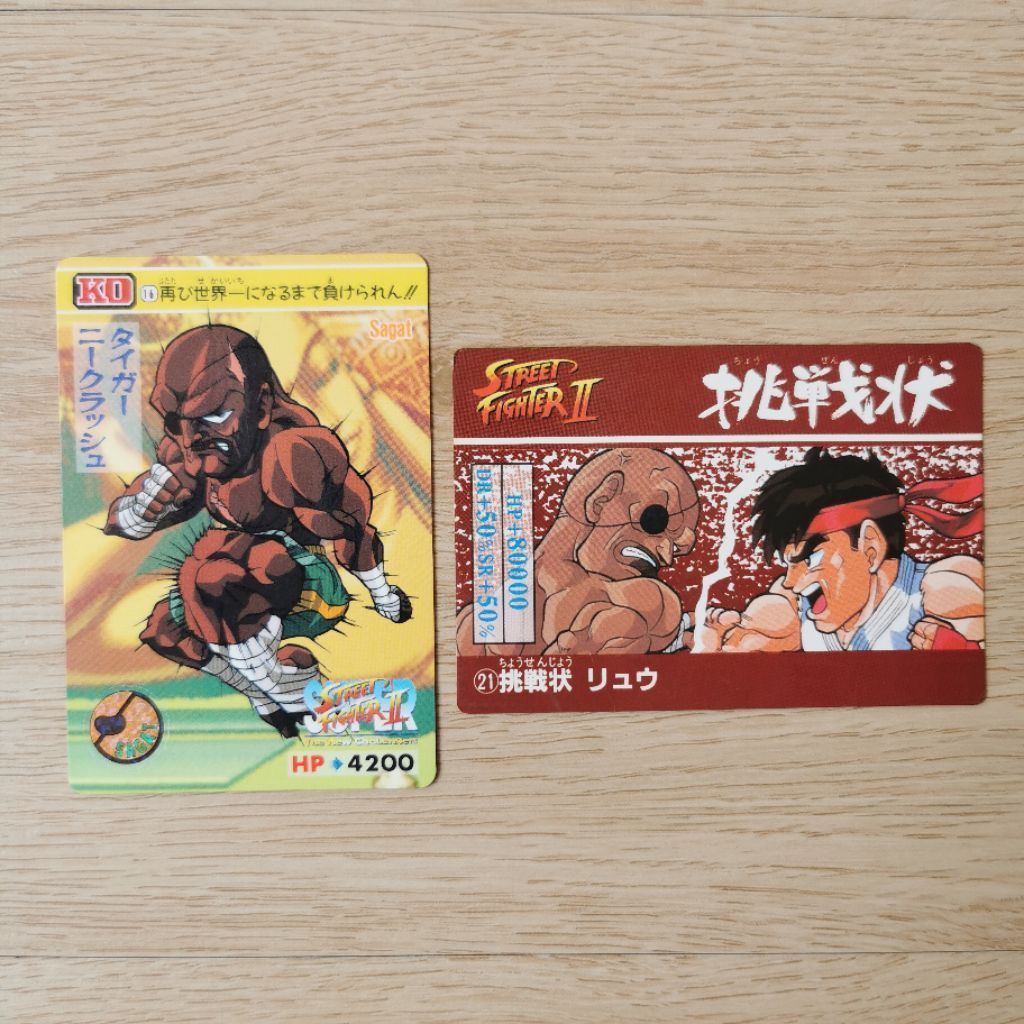 Kartu Street Fighter Ryu vs Sagat. Kartu jadul original Japan Capcom