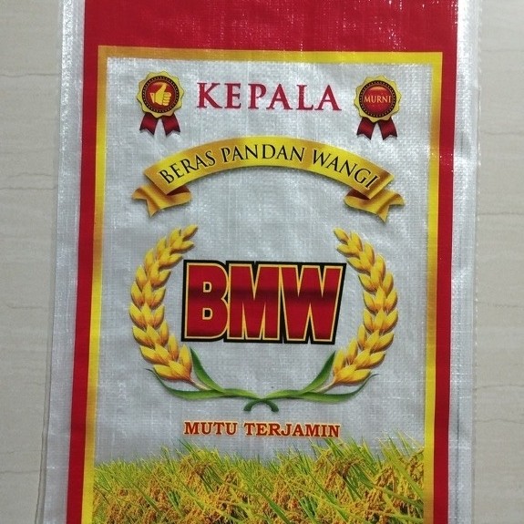 karung beras laminasi 10kg cap BMW