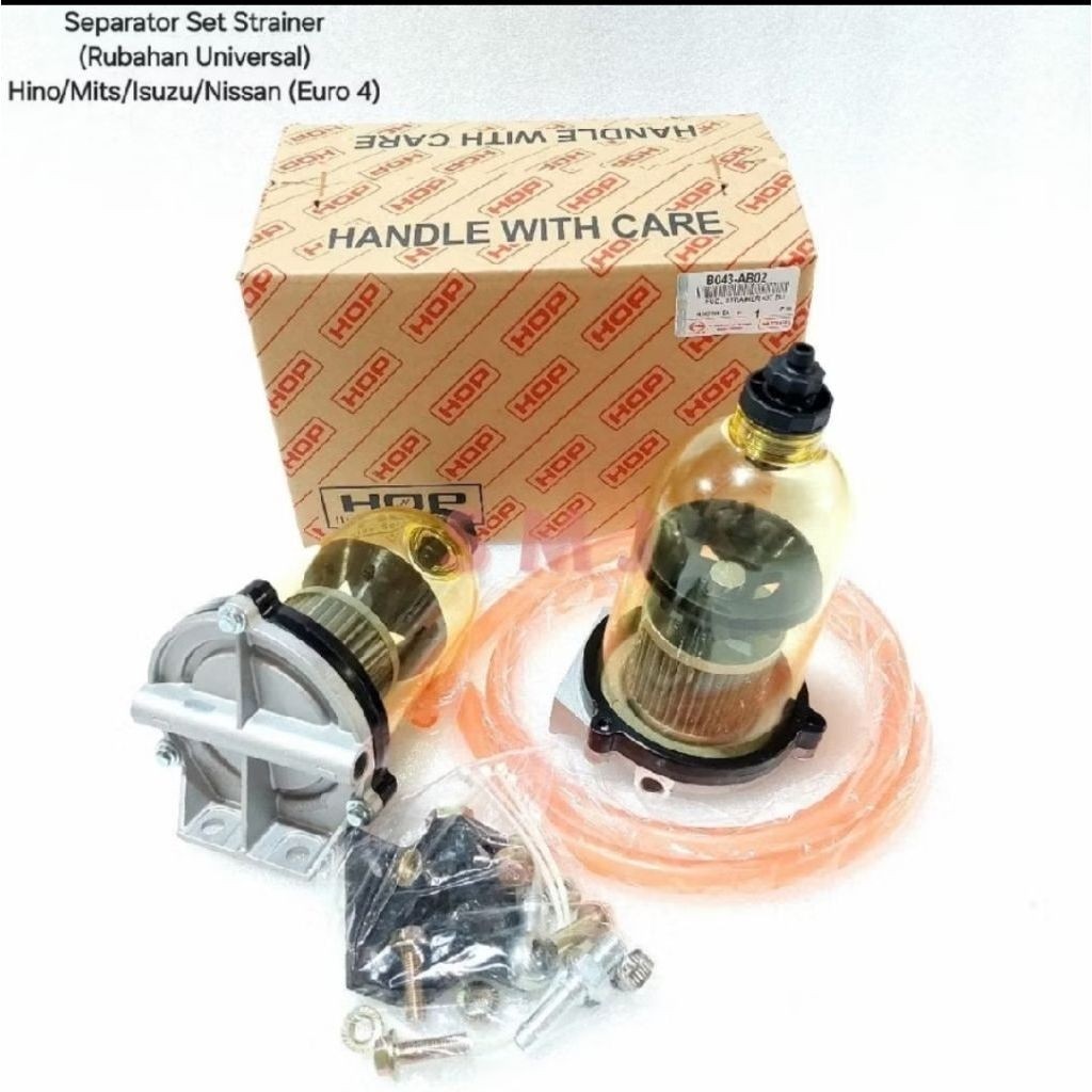 Separator Assy Set Strainer Fuel Filter Solar Hino Lohan Hino 500 Dutro Fuso Ganjo Original