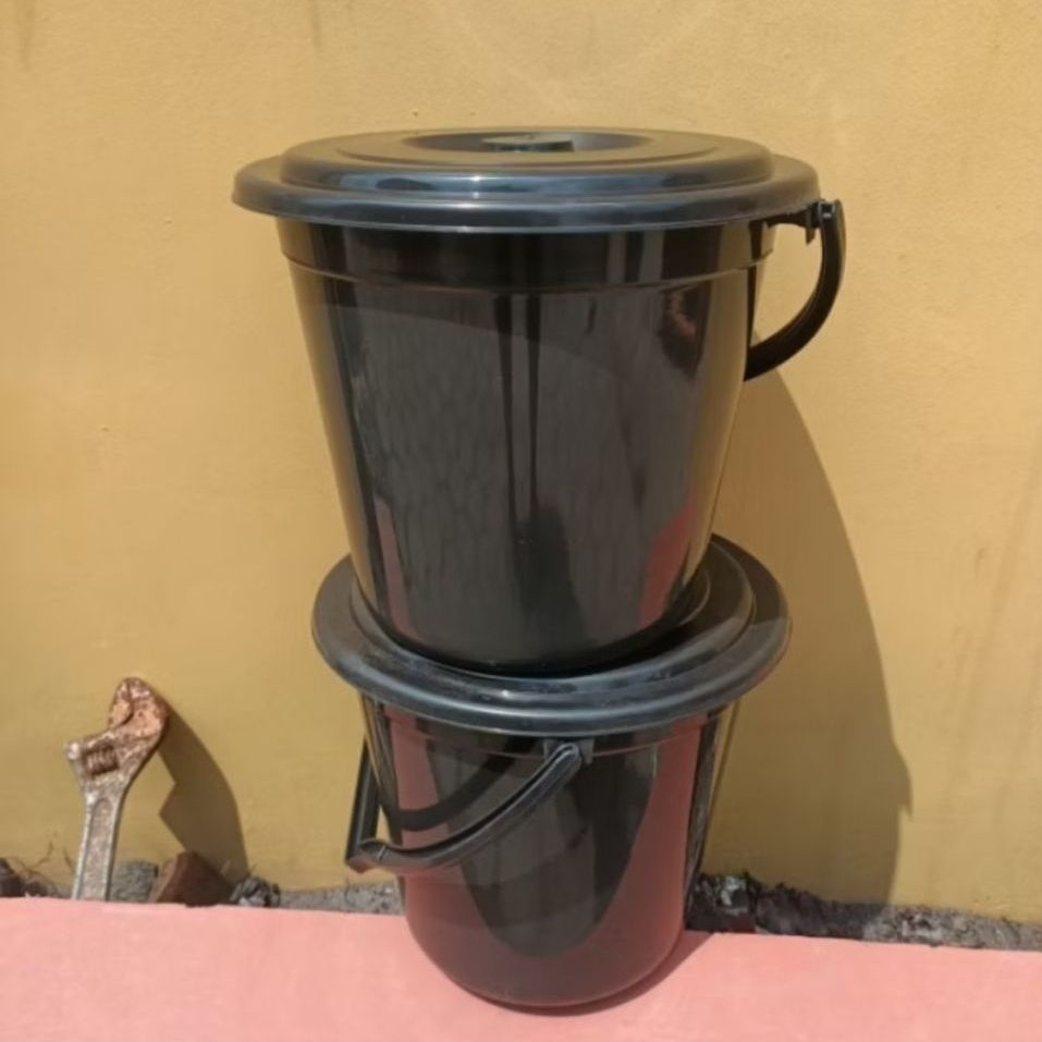 Ember timba hitam 3 galon + tutup 11 liter tasyukuran / Ember air ,slametan / syukuran / hajatan ,ma