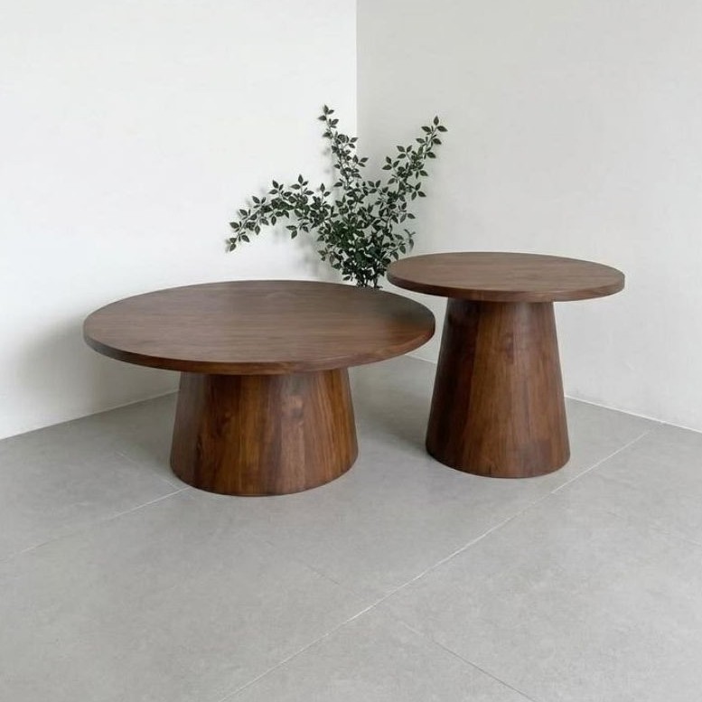 Meja Samping | Meja Bulat | Coffee Table | Meja Jati Solid