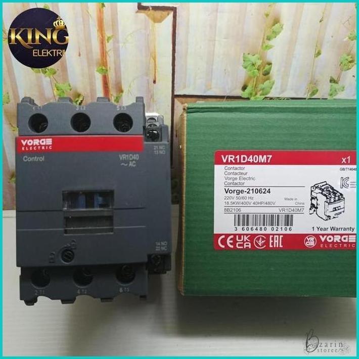 KONTAKTOR CONTACTOR VORGE VR1D40 M7 VR1D40M7 SETARA LC1D40 LC1D40M7 1 TAHUN READY