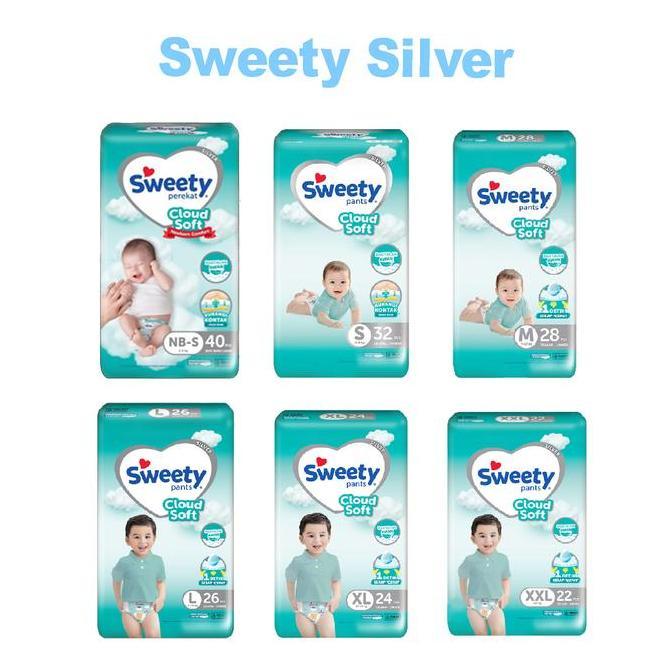Sweety Silver Pants Popok Bayi Sweety Silver Diapers