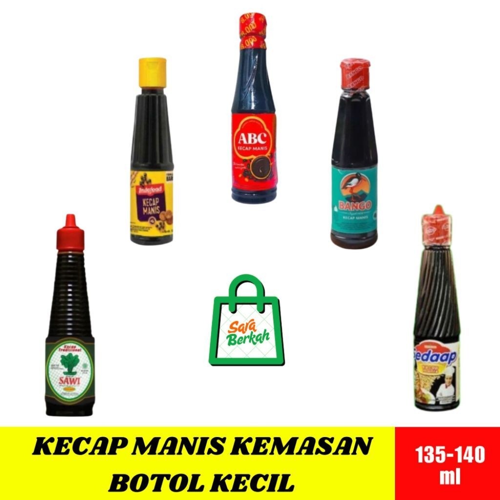 Kecap Manis Kemasan Botol Plastik Kecil - Bango, Indofood, Sedaap, ABC dan Cap Sawi - Beli 3 Lebih H