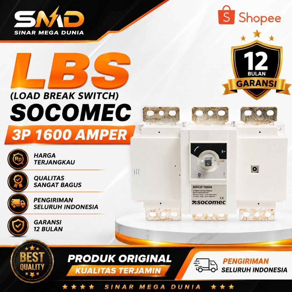 Lbs Load Breaker Switch 3 Phase 1600 Amper Socomec Lbs 3P 1600 Amper