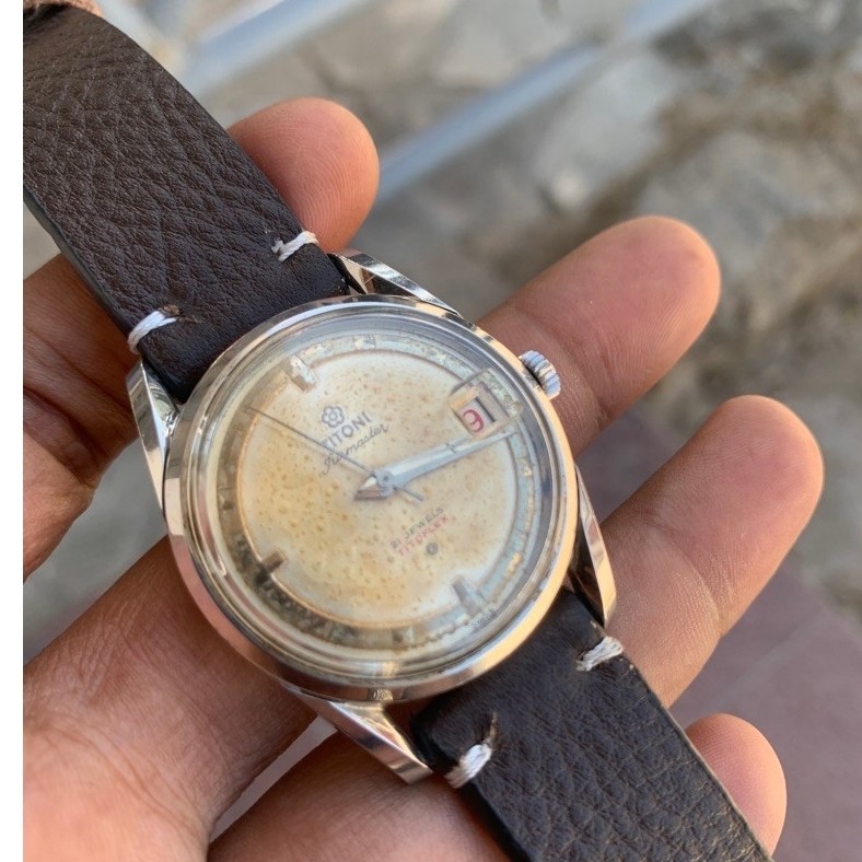 Titoni airmaster 21 jewels manual winding vintage 1960’s jam tangan pria original preloved/second/be