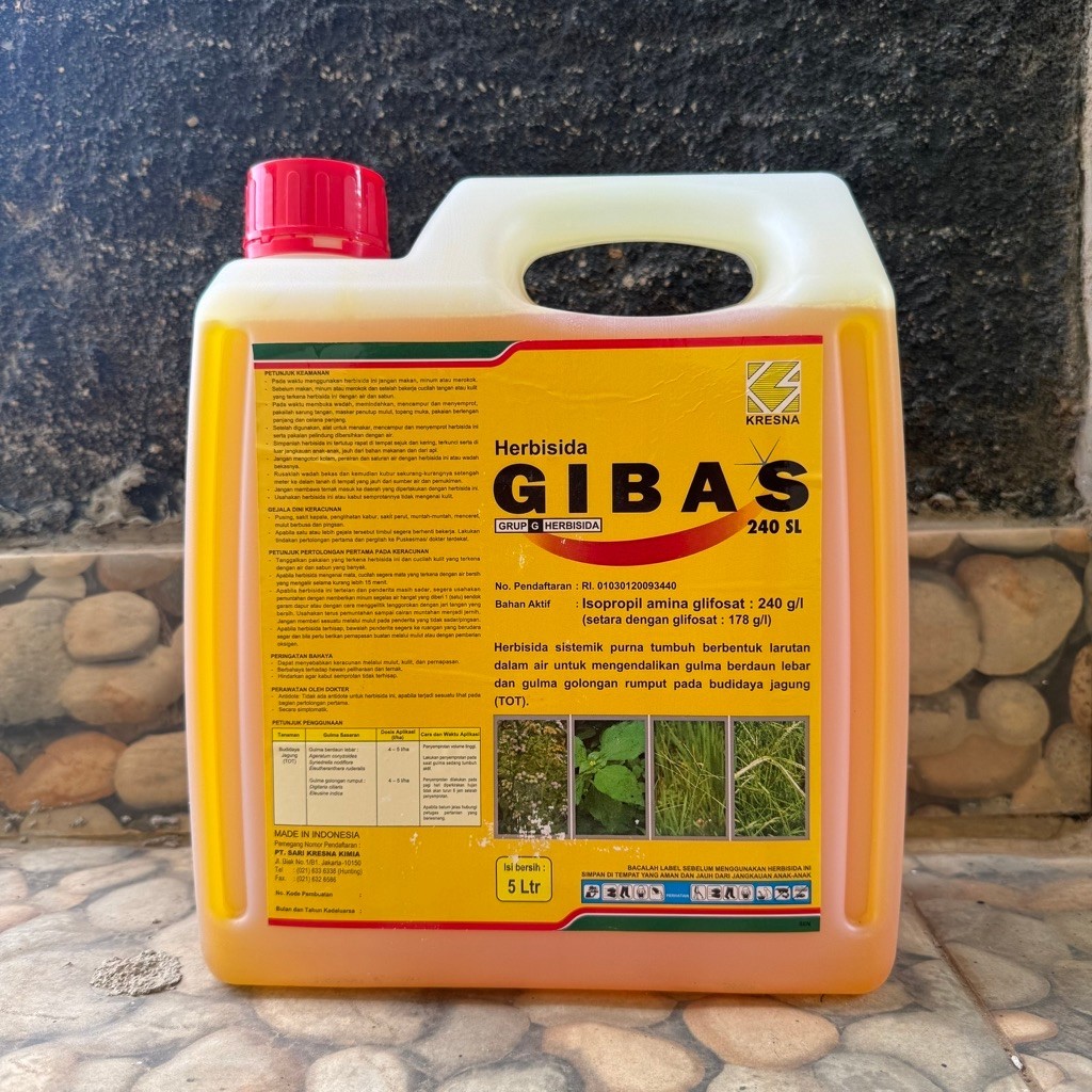 Herbisida Gibas 240 SL 5 Liter - Siatemik Efektif Basmi Rumput Liar