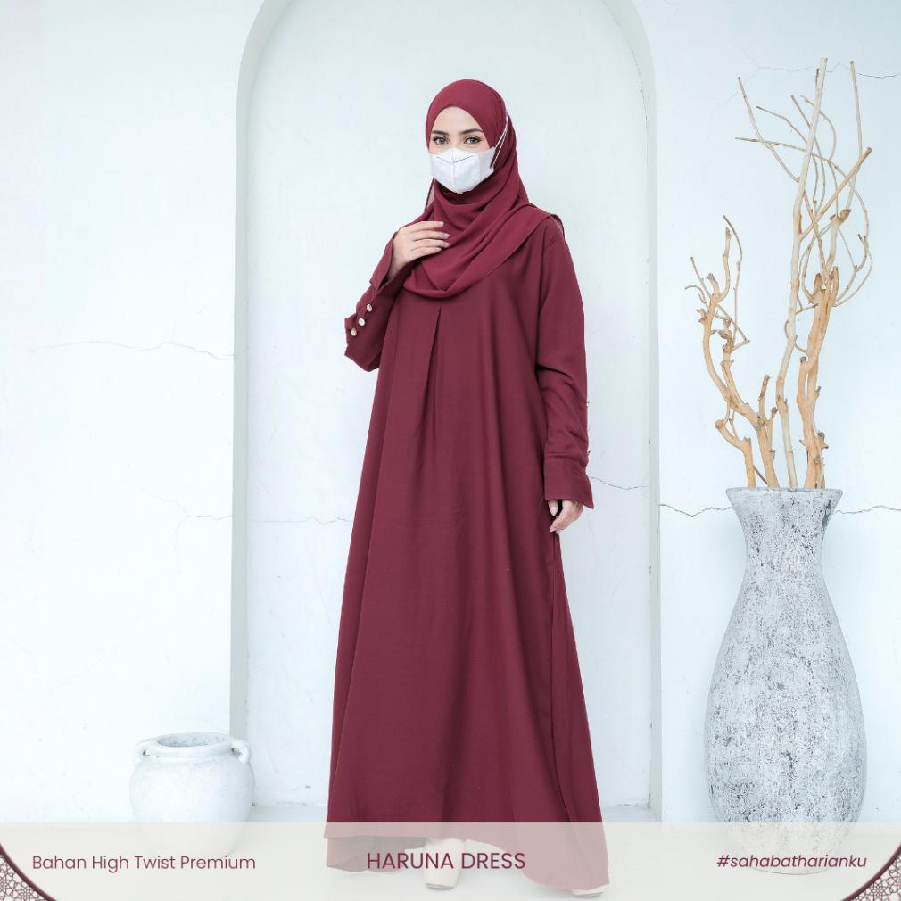 Grade Ori Irnanda Haruna Dress Daily Hidden Zipper Gamis Busui & Wudhu Friendly Gamis Muslimah Elega