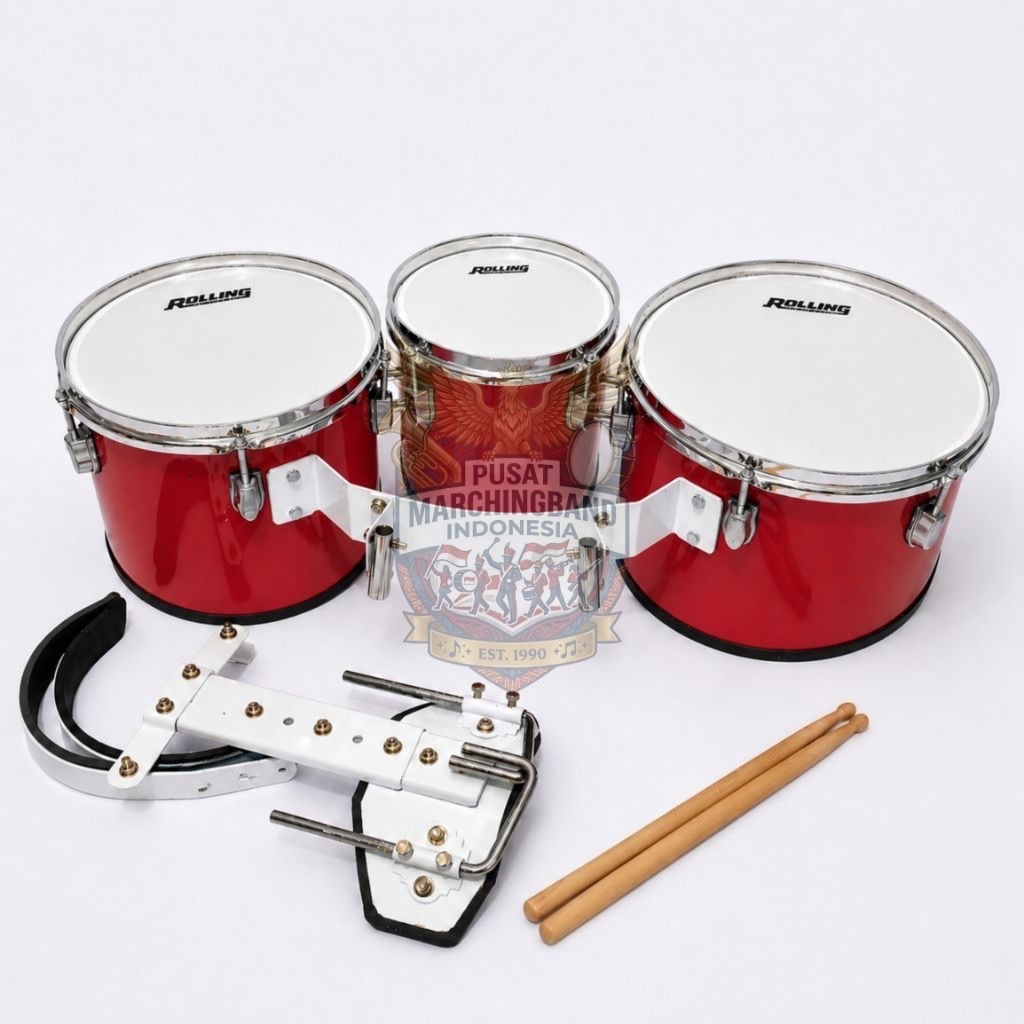 Trio Tom Drumband TK SD SMP SMA Bisa Riquest Warna / Trio Tom Drumband Premium