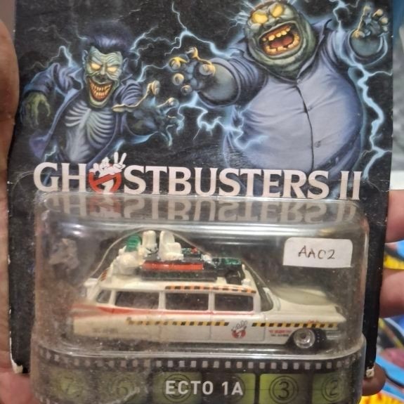 Mainan die cast Ghostbusters II Ecto 1A mobil hantu koleksi