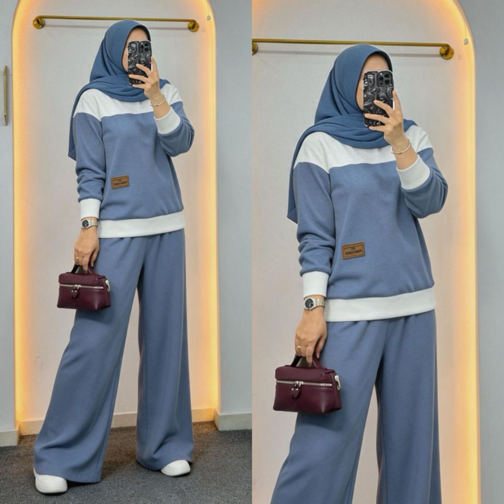 OneSet Salsa / One Set Celana Kulot Knit / COD
