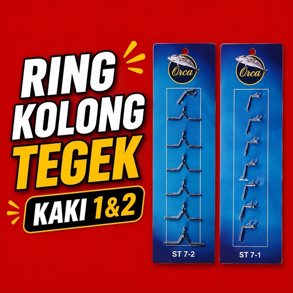 Kolongan Tegek&Joran 1set Merek Orca Kolongan Kawat Stainlies