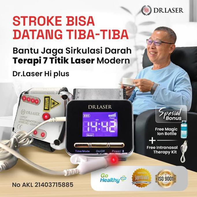 FARMUKE Dr Laser Hi Plus Original Official Gogomall | Alat Terapi Laser Terdaftar AKL Kemenkes RI | 