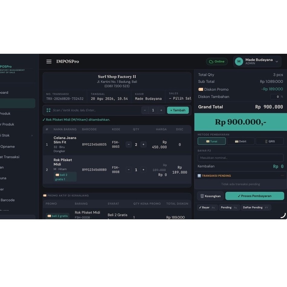 Lisensi IMPOSpro - Premium | Software Kasir + Inventory Terlengkap