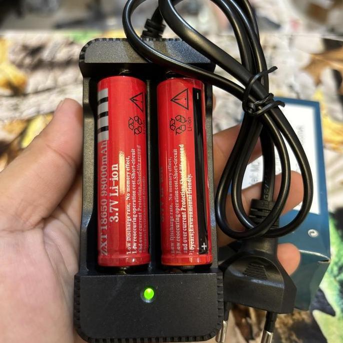Charger 2 baterai cas 2 batre cas senter