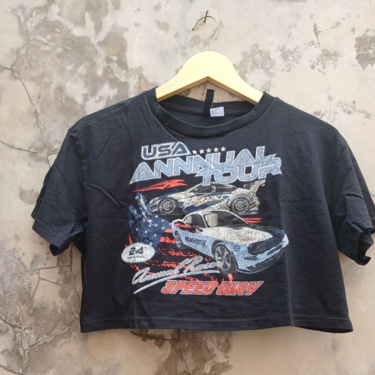 kaos crop cewe remaja/dewasa h&m