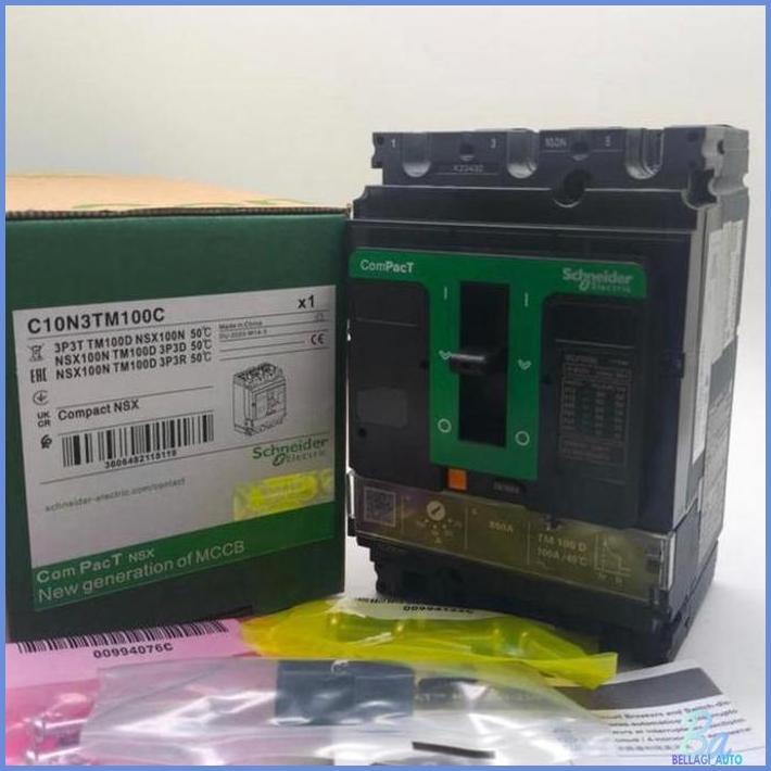 MCCB SCHNEIDER NSX100N TM100D 100A 3PHASE TERBARU
