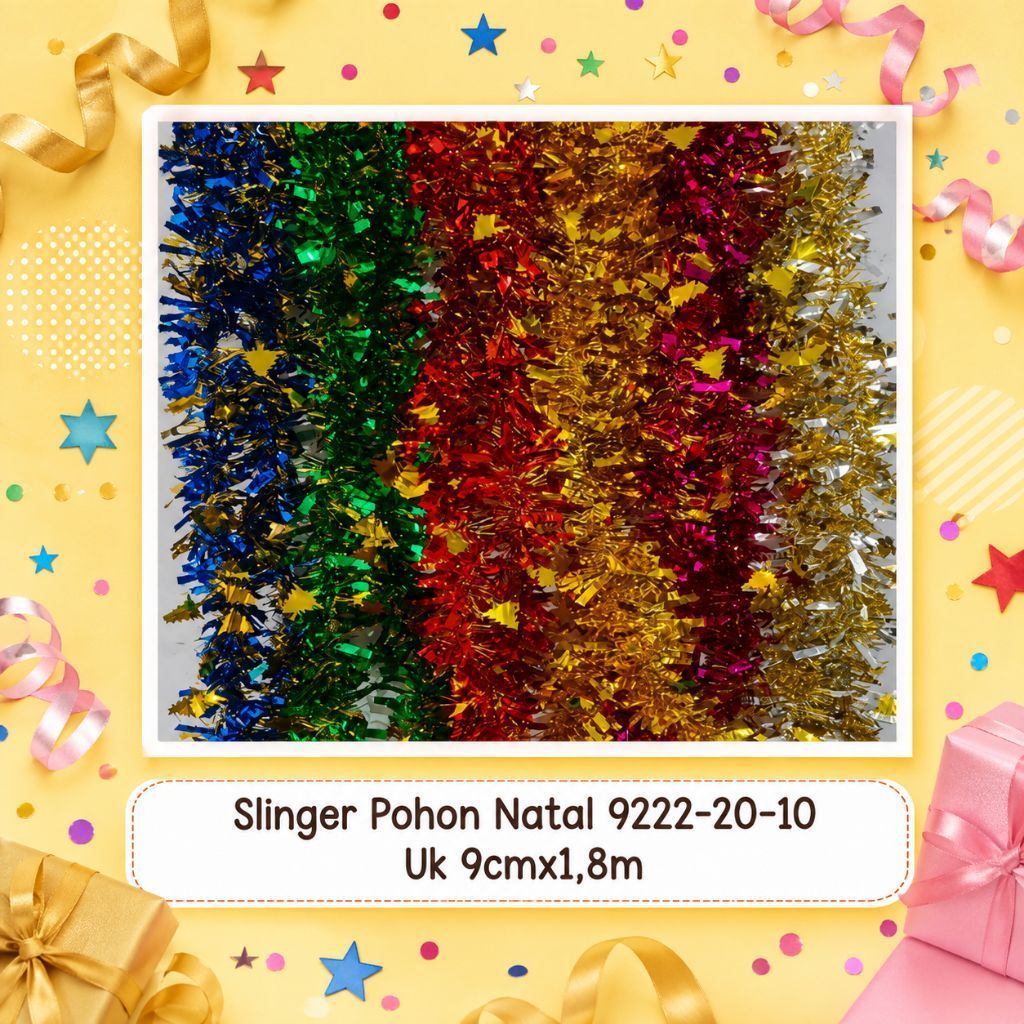 Slinger Pohon Natal , slinger Warna Warni, Hiasan Dekorasi,slinger dekorasi natal, slinger hiasan na