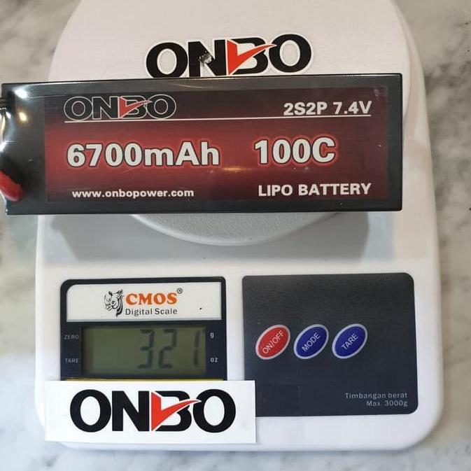 Lipo 2S Hardcase 7.4V 6700Mah 100C Onbo Power
