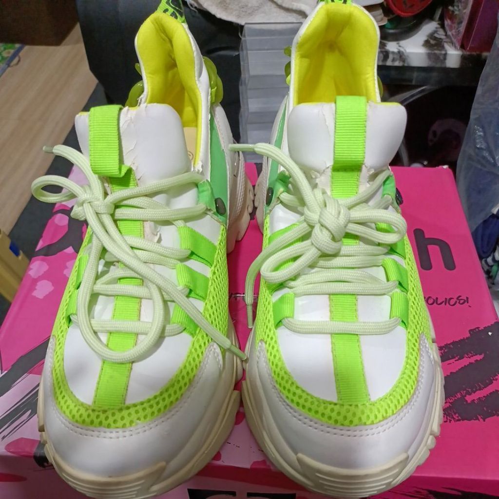 Sepatu Wanita Gosh Putih Hijau Size 39