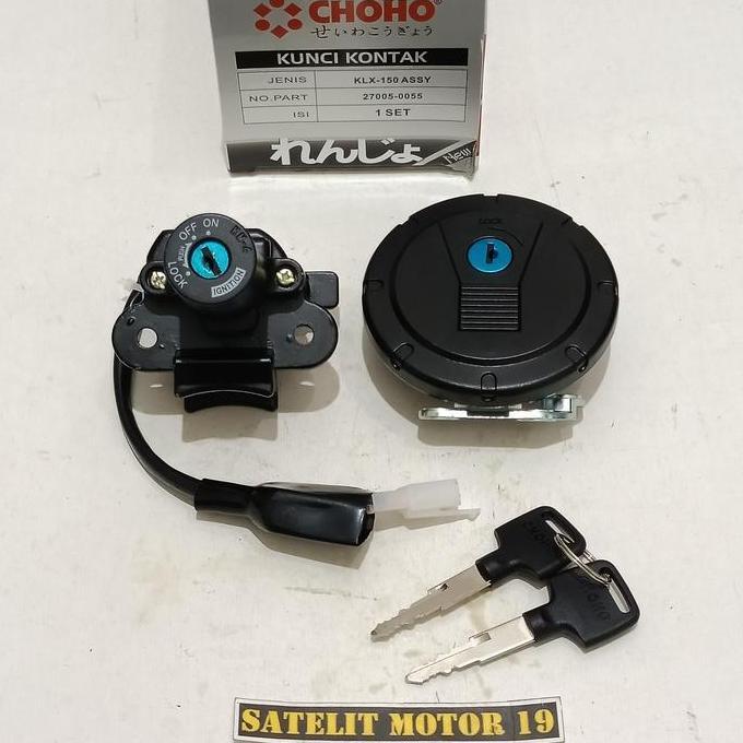 TERBARU - CHOHO Kunci Kontak Set Assy Plus Tutup Tangki KLX 150 L S BF D TRACKER Merk CHOHO No Part 