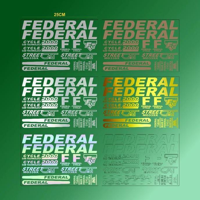 Promo Cutting Sticker Sepeda FEDERAL Street Cat MG33SX Stiker Bike Streetcat MG 33 SX 1Set Diskon