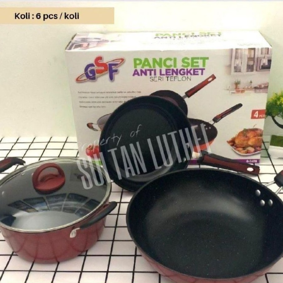 Panci Set 3 Pcs Teflon Series GSF G-2429