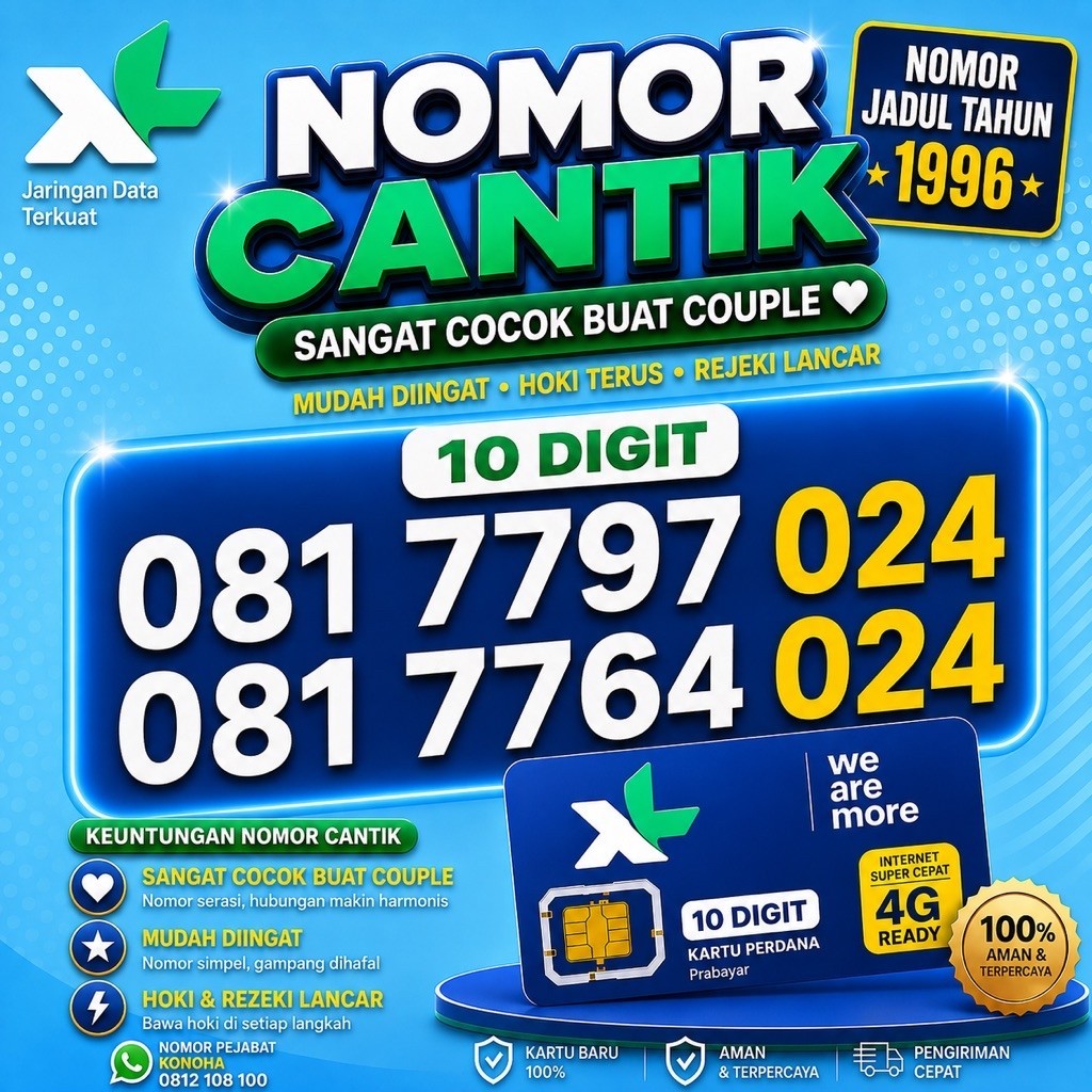 Kartu perdana XL 10 DIGIT couple 777