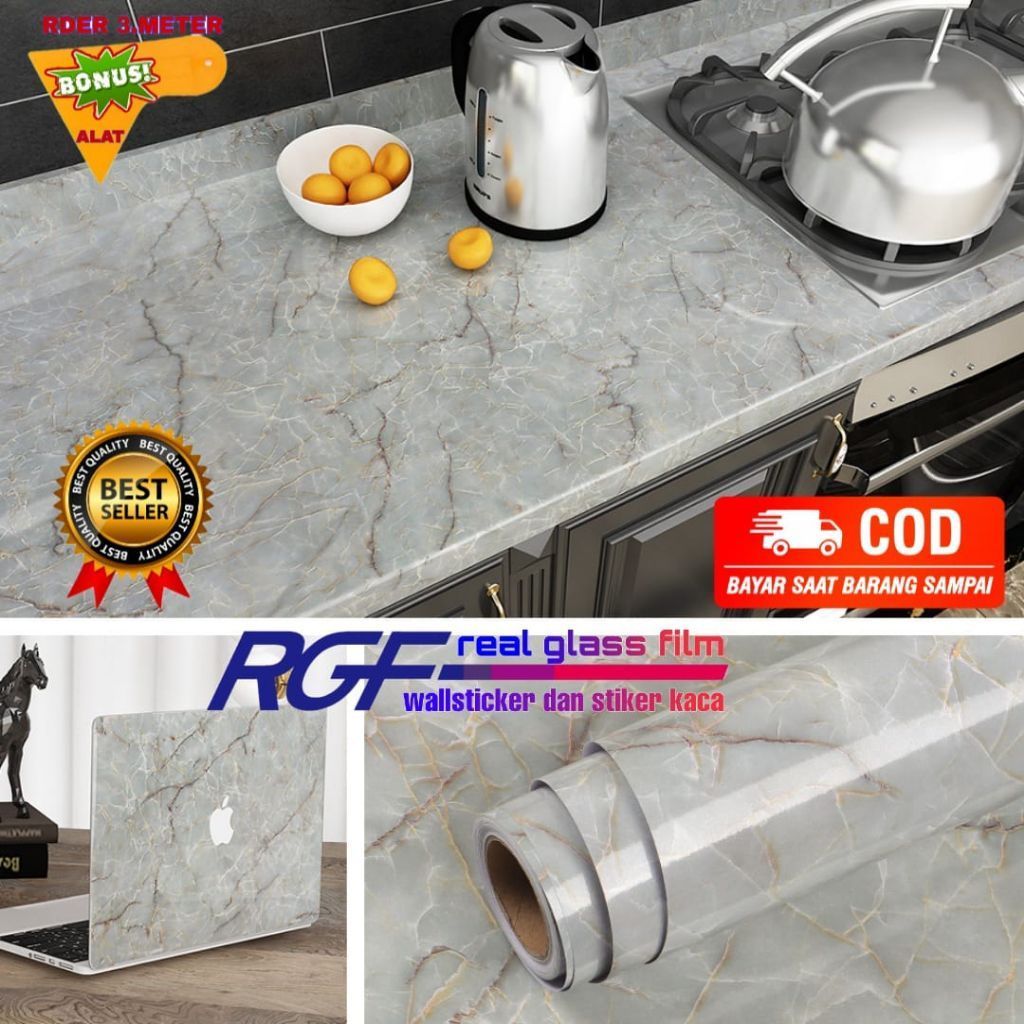 WALPAPER STIKER MARMER COKLAT/WALPAPER STIKER PVC INTERIOR/WALPAPER STIKER DAPUR MARMER/WALPAPER STI