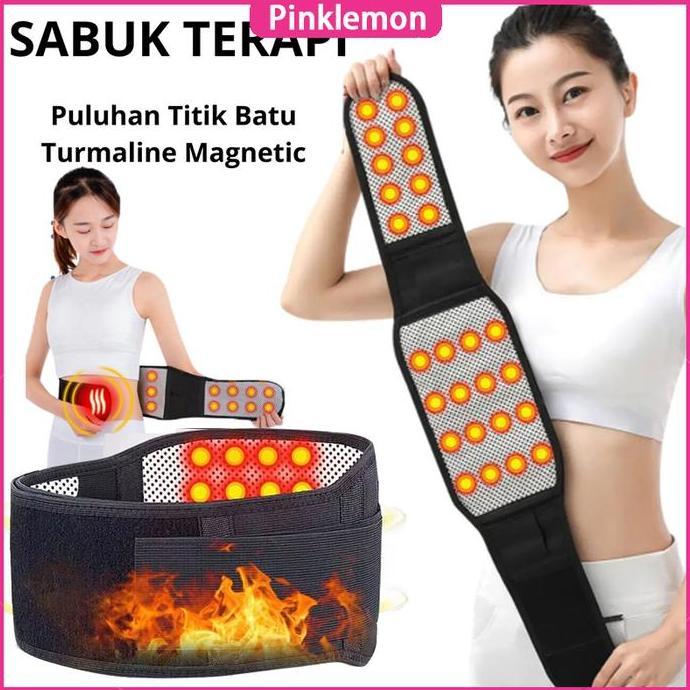 Tourmaline Alat Terapi Pinggang Magnetic SABUK KORSET TERAPI PUNGGUNG BELT MAGNETIC ROMPI MAGNETIC S
