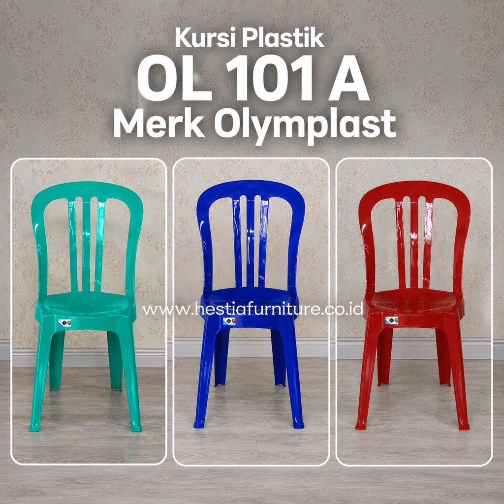 KURSI PLASTIK OLYMPLAST OL 101 A | KURSI PLASTIK KOKOH & PRAKTIS UNTUK RUMAH
